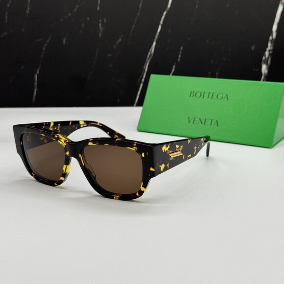 NEW BOTTEGA VENETA BV1026S 002 HAVANA WOMEN SUNGLASSES BOTTEGA VENETA - Picture 1 of 11
